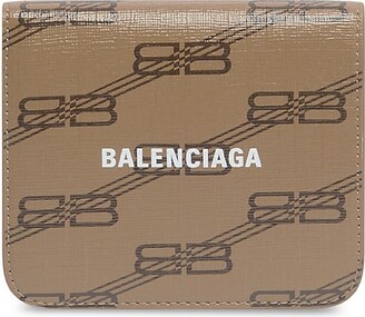 Signature Large Long Coin And Card Holder Bb Monogram Coated Canvas And  Allover Logo in Beige