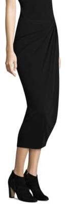 Donna Karan High-Rise Wrap Midi Skirt