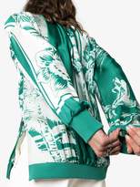 Thumbnail for your product : Tibi silk printed funnel neck top