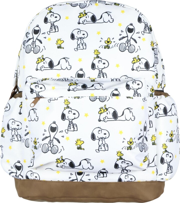 Peanuts Backpack Snoopy and Woodstock All-Over Tossed Print School Book Bag