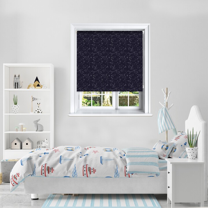 Dunelm Constellation Blackout Roller Blind Navy Navy ShopStyle Curtains