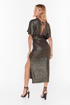 Thumbnail for your product : Nasty Gal Womens Never Gonna Let Disco Metallic Midi Dress - Metallics - 8