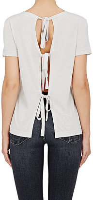Helmut Lang Women's Open-Back T-Shirt-WHITE