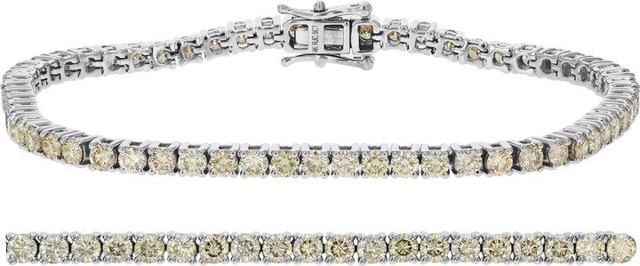 Vir Jewels 5 cttw Diamond Tennis Bracelet 14K White Gold Round Prong Set 7 Inch