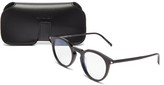 Thumbnail for your product : Saint Laurent Logo-engraved Round Acetate Glasses - Black
