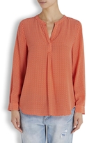 Thumbnail for your product : Joie Peterson orange printed silk blouse