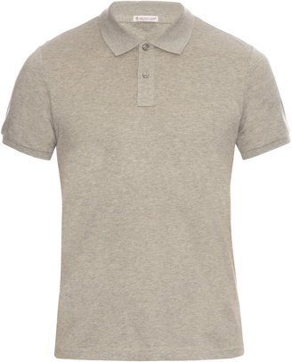 Moncler Short-sleeved cotton-piqué polo shirt