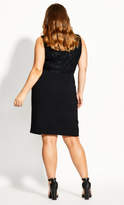 Thumbnail for your product : City Chic Lace Tux Dress - black