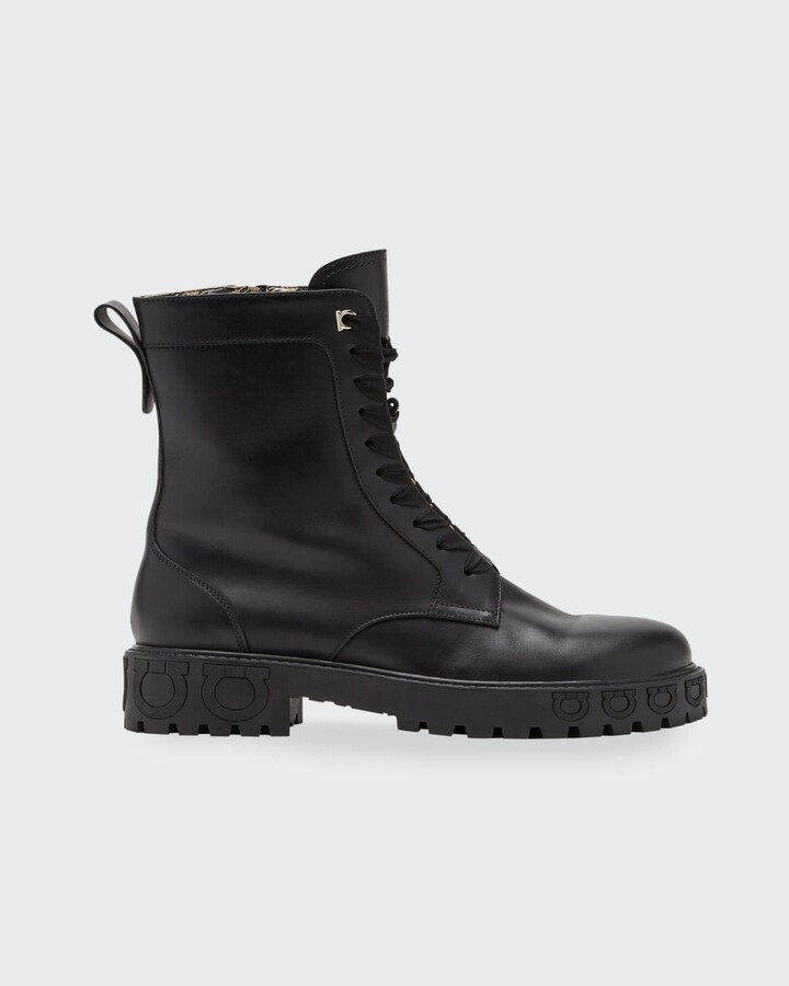 Salvatore ferragamo combat boots Clearance