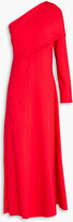 Thumbnail for your product : Halston One-sleeve stretch-jersey midi dress