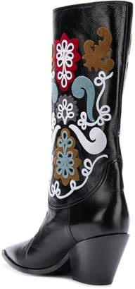 Casadei patch embellished cowboy boots