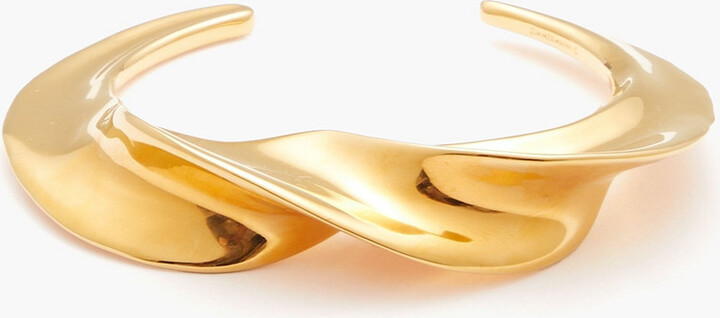 Twisted gold-tone cuff