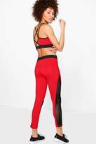 Thumbnail for your product : boohoo Emily Fit Mesh Panel Running Leggings