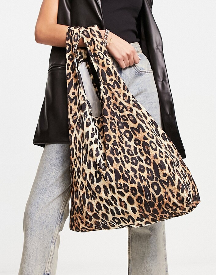 Damson Madder polyester shopper bag in leopard print ShopStyle