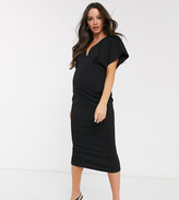 Thumbnail for your product : ASOS Maternity DESIGN Maternity batwing midi dress in ponte