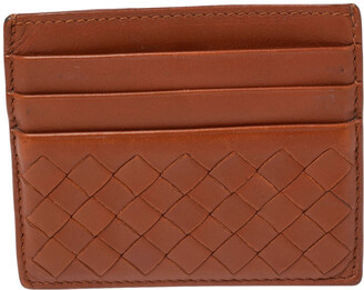 Bottega Veneta Brown Intrecciato Leather Card Holder