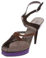Thumbnail for your product : Prada Suede Platform Sandals