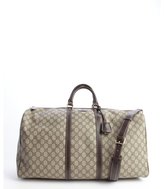 Thumbnail for your product : Gucci brown GG plus large travel duffle bag