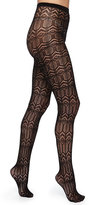 Thumbnail for your product : Alice + Olivia Silk-Effect Cashmere-Blend Diamond Knit Tights, Black