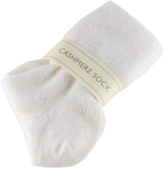 Black Ladies' White Cashmere Socks