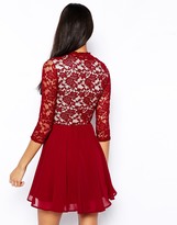Thumbnail for your product : Zack John Lace Skater Dress With Scallop Neckline