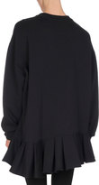 Thumbnail for your product : Givenchy Cotton Ruffle-Hem Sweatshirt, Black