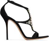 Thumbnail for your product : Casadei Crystal-embellished Suede Sandals