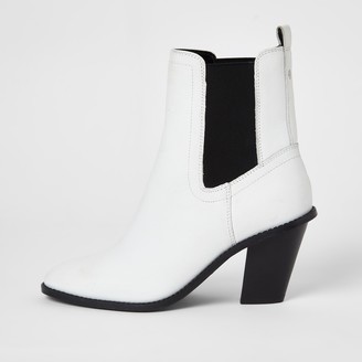 ladies wide fit leather ankle boots