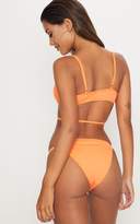 Thumbnail for your product : PrettyLittleThing Orange Wired Harness Bikini Top