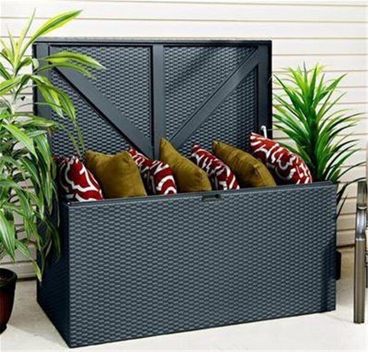 Cheshire Deluxe Metal Deck Box Anthracite ShopStyle Garden Decor