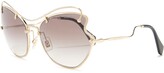 Thumbnail for your product : Miu Miu 61mm Butterfly Metal Sunglasses