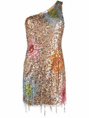 Blugirl Sequin-Embellished One-Shoulder Dress