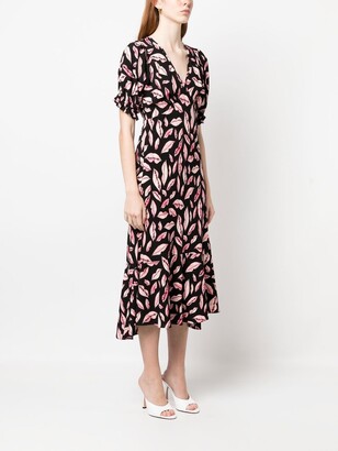 Diane von Furstenberg Graphic-Print Midi Dress