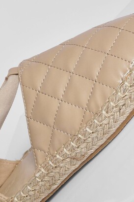 boohoo Quilted Wrap Up Espadrille