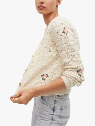 mango floral cardigan