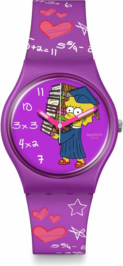 Swatch Gent Biosourced Unisex Watch Casual Plastic Purple Quartz Waterproof Class Act