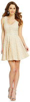 Thumbnail for your product : Jodi Kristopher Waist Trim Lace Party Dress