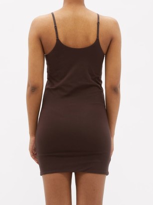 Skin Ceres Organic Pima Cotton-blend Slip Dress - Dark Brown