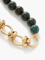 Thumbnail for your product : By Alona Ayla Agate & 18kt Gold-plated Necklace - Green Gold