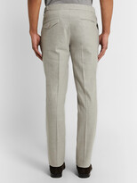 Thumbnail for your product : Incotex Slim-Fit Stretch Wool And Linen-Blend Trousers