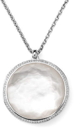 Ippolita Stella Pendant Necklace in Hematite & Diamonds 16-18"