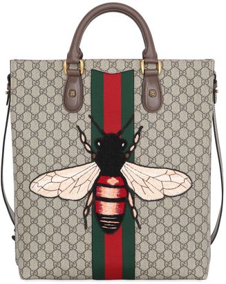 Gucci Bee Patch Gg Supreme Tote Bag