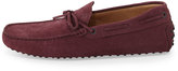 Thumbnail for your product : Tod's Stamped Nubuck Tie Driver, Wine