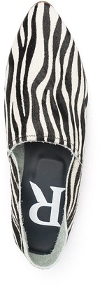 Roseanna Zebra-Print Pony Hair Loafers