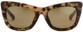 Thumbnail for your product : 3.1 Phillip Lim Frosted Khaki Tortoise Cat Eye Sunglasses