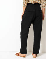 Thumbnail for your product : Per Una Per UnaMarks and Spencer Linen Blend Ankle Grazer Peg Trousers