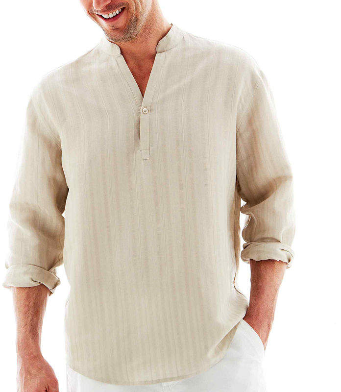 HAVANERA Havanera Mens Long Sleeve Button-Front Shirt - ShopStyle