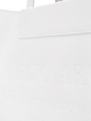 Giorgio Armani Embossed Logo Tote