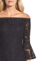 Thumbnail for your product : Adrianna Papell Off the Shoulder Lace Sheath Dress