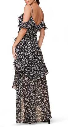 ASTR the Label High/Low Tiered Ruffle Maxi Dress